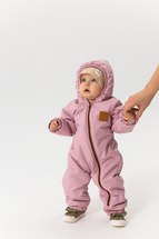 Комбинезон демисезонный из мембраны (пудровый)