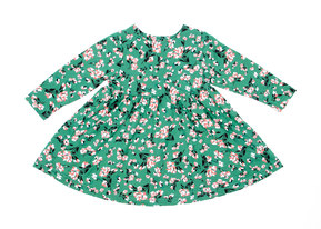 Платье с клёпками сзади (зеленый/цветы (818)) 2