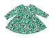Платье с клёпками сзади (зеленый/цветы (818)) 1